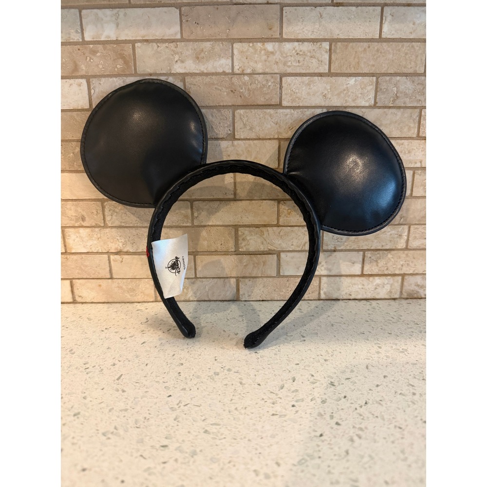 Disney Parks Mickey Mouse Black Vinyl Ears Headband